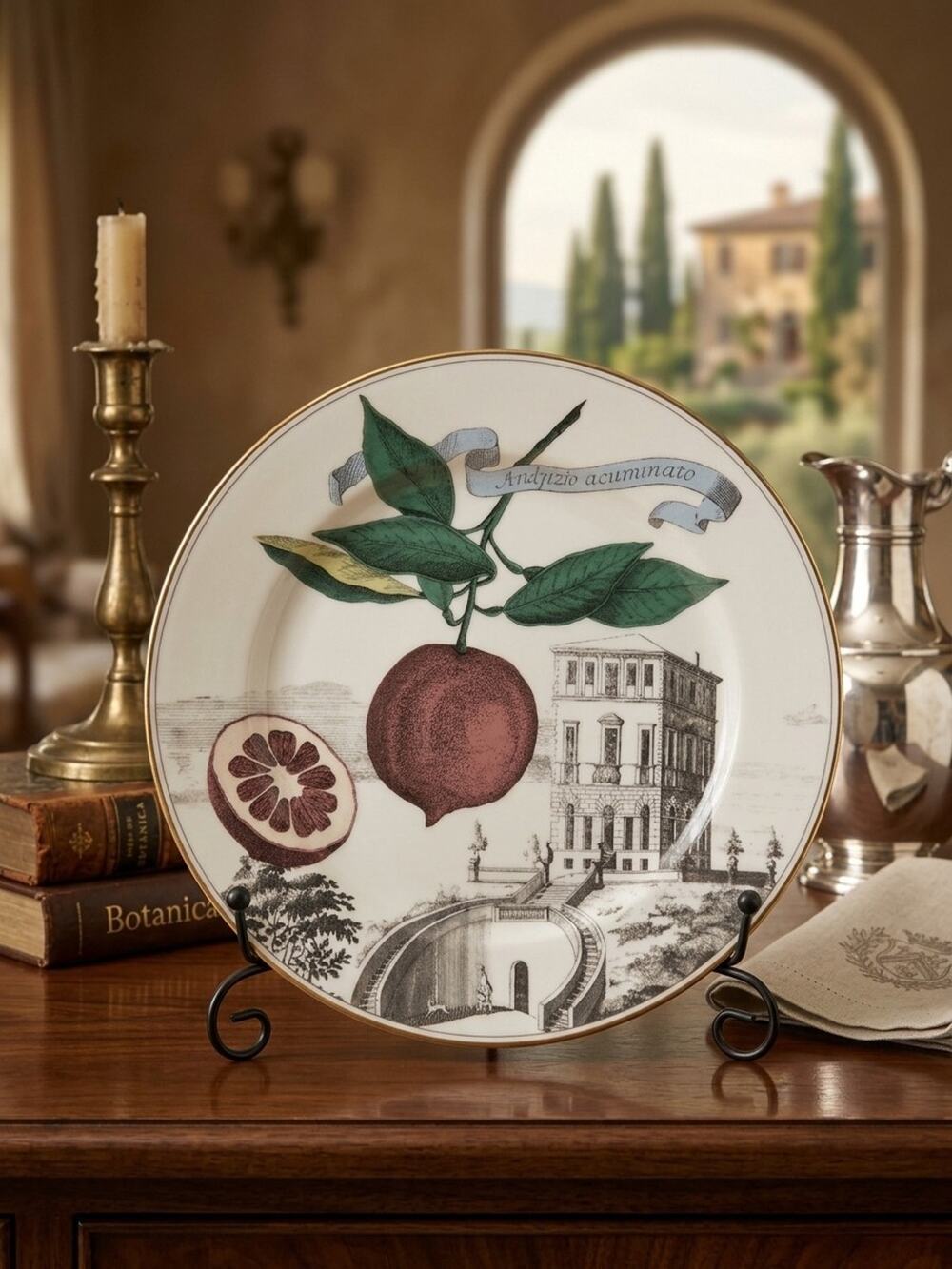 Fitz And Floyd Aranzo Acuminato Villa Fruittissimo I Porcelain Plate